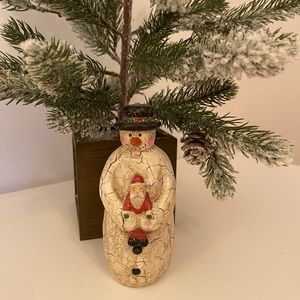 Decorative Shimmering Snowman Figure